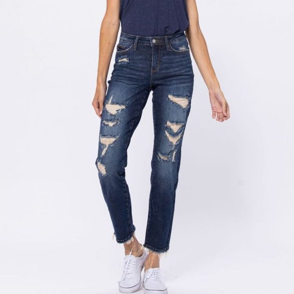 JUDY BLUE JEANS- REG &PLUS! Don't be hatin' on my Boyfriend Jeans! - Picture 2 of 8